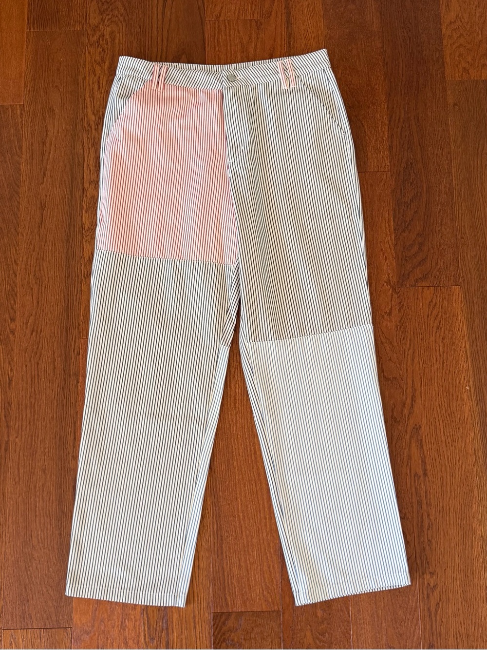 Lazy Oaf Hickory Stripe Colorblock Pants size 34